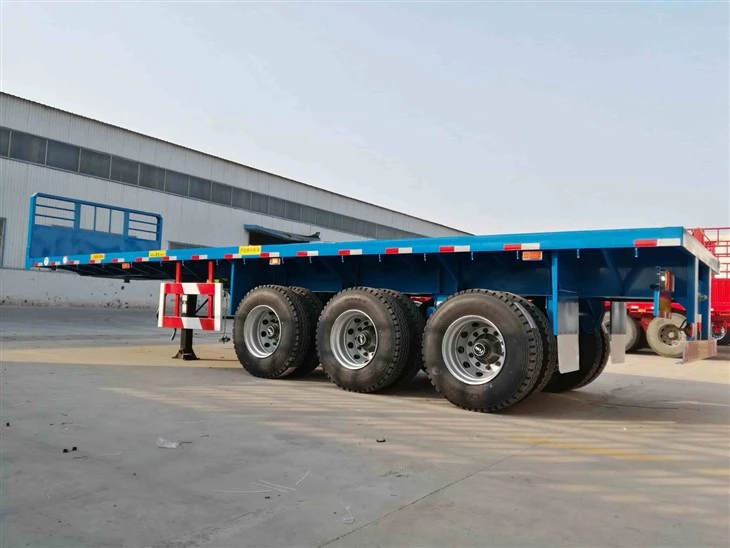 3 Axle 40FT High Quality Flatbed Container Transport Semi Trailers Truck Semi Trailer